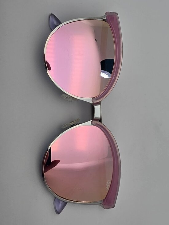 Quay Australia Star Dust Silver Pink Frame Pink Mirror Lens Cat Eye Sunglasses main image 16